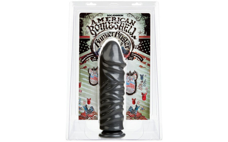 Bunker Buster 10.7in Anal Dildo Gun Metal