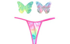 Neva Nude Rainbow Sherbet Tie Die Butterfly Pastie & Panty Set