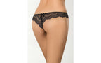 Axami Lingerie Brazilian Open Crotch G String Panty Black XL