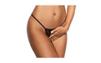 Axami Lingerie Lace Open Front G String Panty Black Small