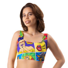 Mememe Lingerie Comics Insta Sexy Womens Crop Top