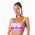 Mememe Lingerie Comics Hot Sexy Womens Crop Top