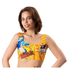 Mememe Lingerie Comfortable Fit Comics Like Crop Top