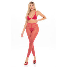 Pink Lipstick Tall Order 3 Piece Women Legging Set