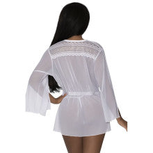 Exposed Lingerie Womens Flowing Short Robe