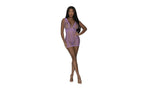 Exposed Lingerie Criss Cross Cutout Seamless Mini Dress OS