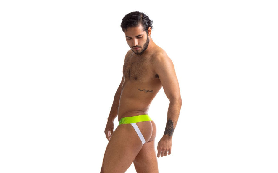Sport Fucker Jersey Sexy Mens Jock Strap Green / White Large