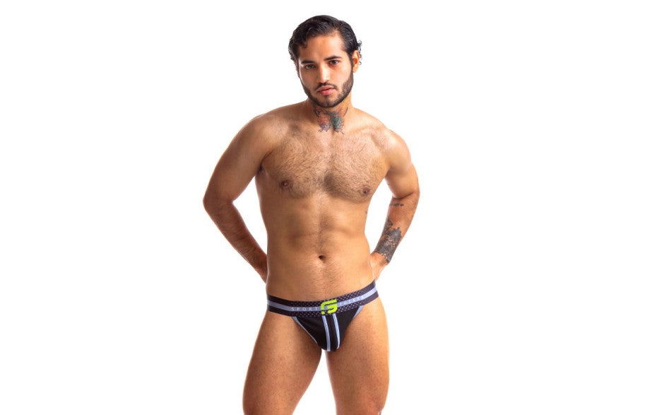 Sport Fucker Jersey Mens Jock Strap Black Large