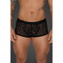 Noir Handmade Mens Leopard Flock Short Shorts