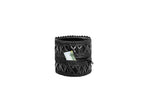Noir Handmade Womens Wrist Wallet With Hidden Zipper Black