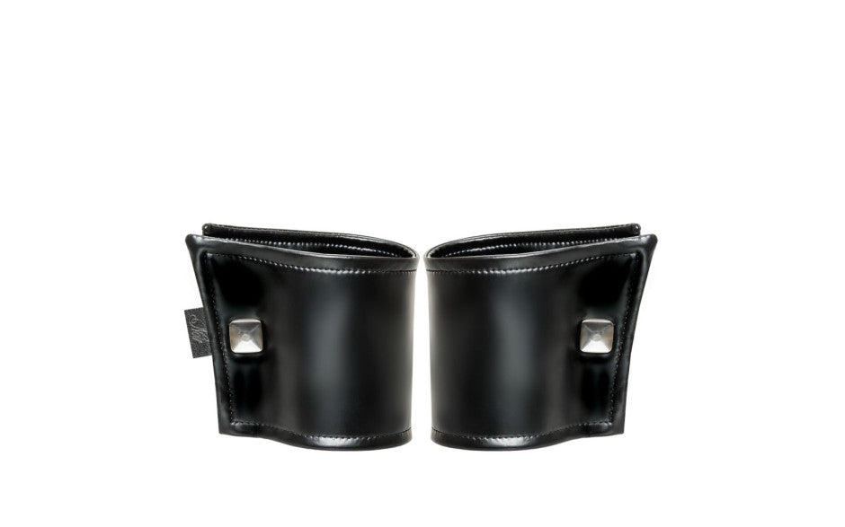 Noir Handmade Mens Wrist Wallet Pair With Hidden Zipper Black