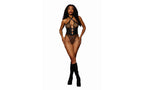 Dreamgirl Lingerie Women Teddy With Chains Black
