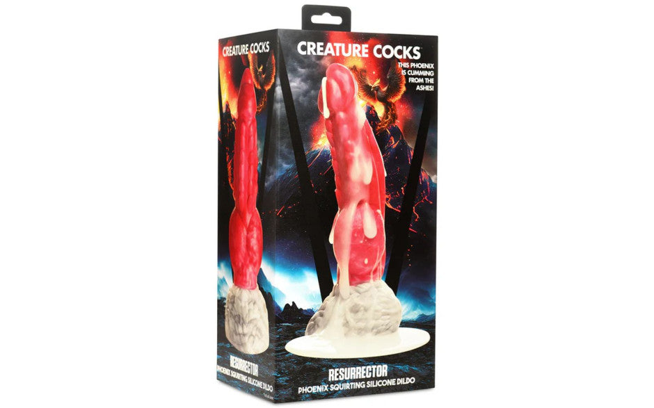 XR Brands Creature Cocks Resurrector Phoenix Squirting Silicone Fantasy Dildo