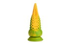 XR Brands Creature Cocks Monstropus 2.0 Vibrating Tentacled Monster Silicone Dildo Green / Yellow