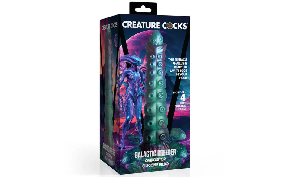 XR Brands Creature Cocks Galactic Breeder Ovipositor Silicone Fantasy Dildo