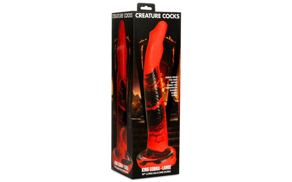 XR Brands Creature Cocks Large King Cobra Long Silicone Dong 14 Inch