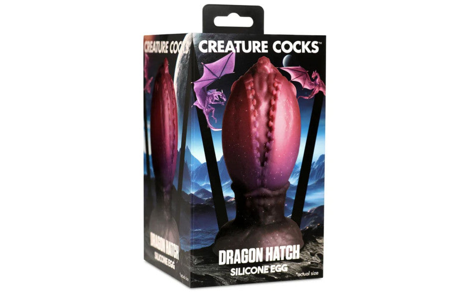 XR Brands Creature Cocks Dragon Hatch Silicone Egg Fantasy Dong