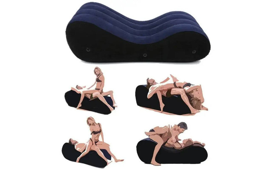 Daytona Large 1.5m Inflatable Suede Love Lounge With Handrail