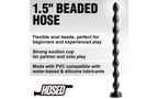 XR Brands Hosed Beaded Textured Anal Snake Beads 19 Inch