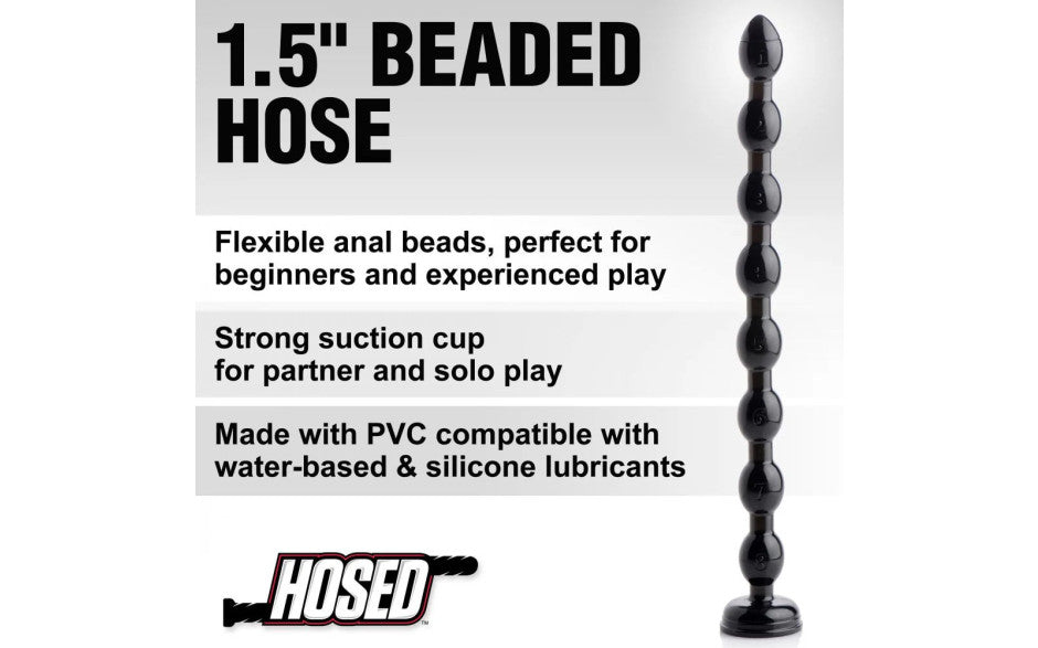 XR Brands Hosed Beaded Textured Anal Snake Beads 19 Inch