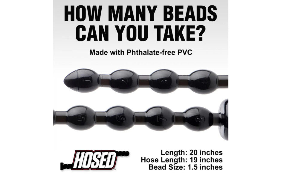 XR Brands Hosed Beaded Textured Anal Snake Beads 19 Inch