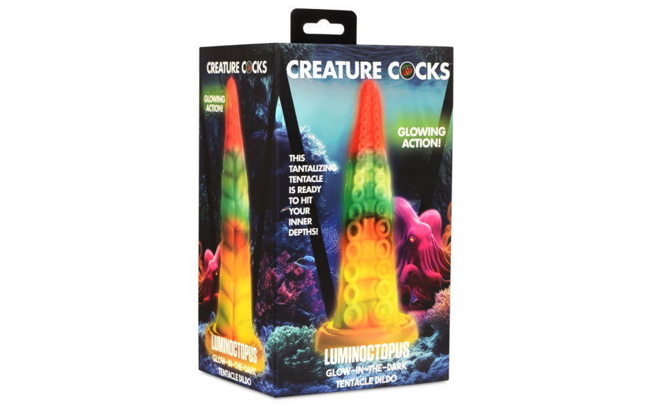 XR Brands Creature Cocks Luminoctopus GITD Tentacle Fantasy Dildo