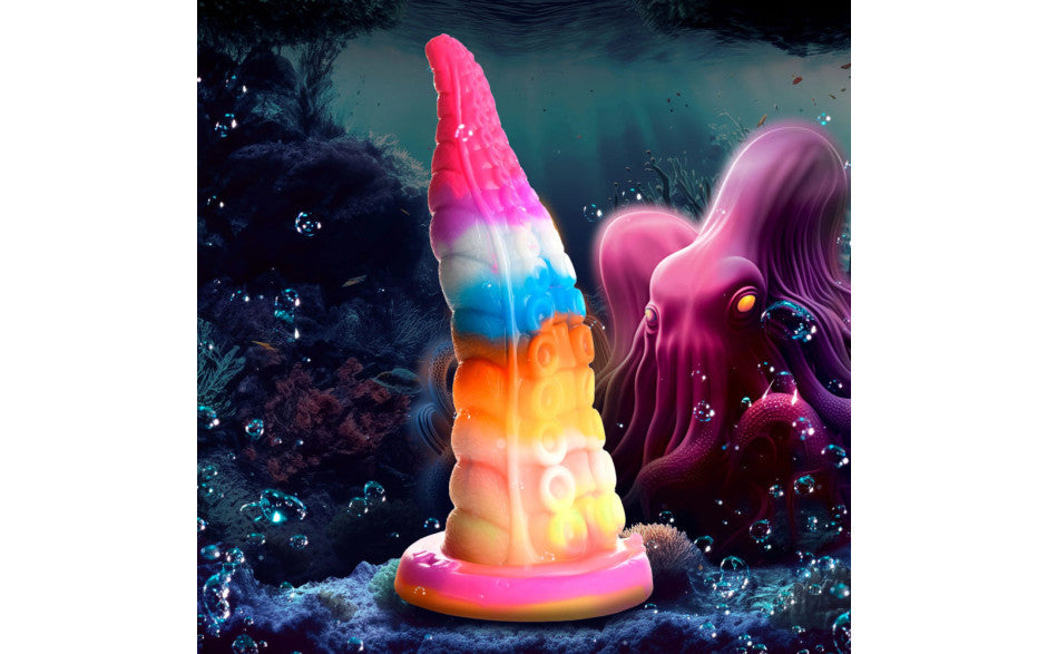 XR Brands Creature Cocks Luminoctopus GITD Tentacle Fantasy Dildo