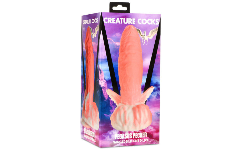 XR Brands Creature Cocks Pegasus Pecker Winged Fantasy Silicone Dildo
