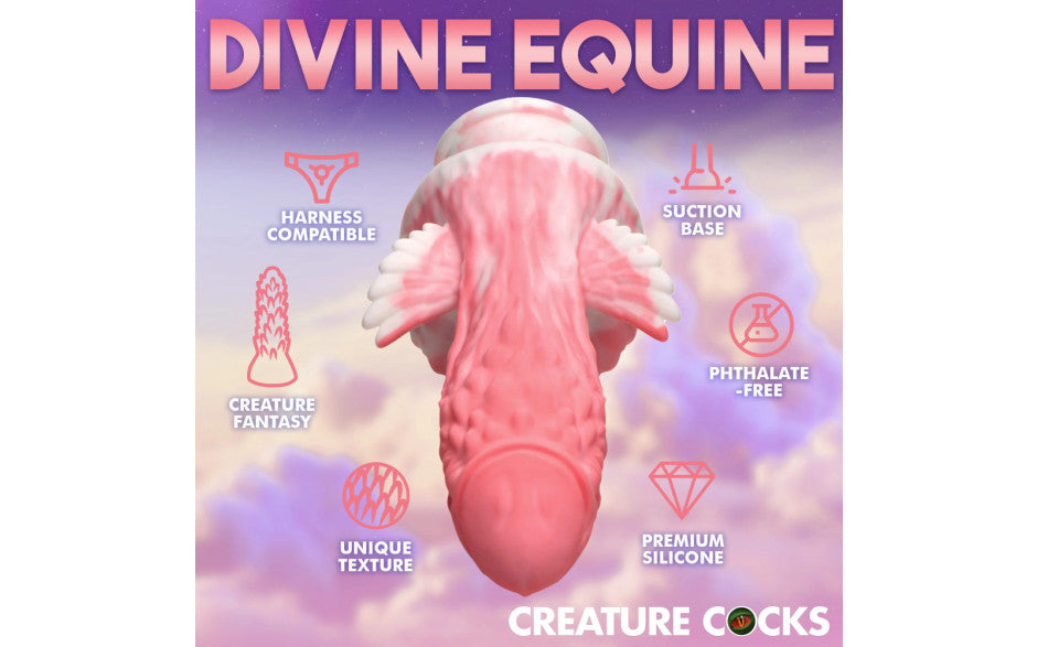 XR Brands Creature Cocks Pegasus Pecker Winged Fantasy Silicone Dildo