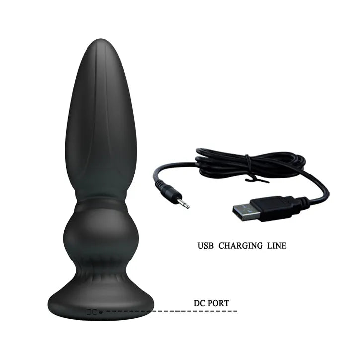 MR PLAY Powerful USB Rechargeable Vibrating Anal Plug With Remote 12.5cm Mr Play
