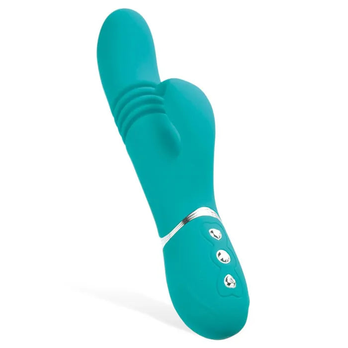 Adam & Eve Eve's USB Rechargeable Thrusting Rabbit Vibrator 9 Inch Adam & Eve