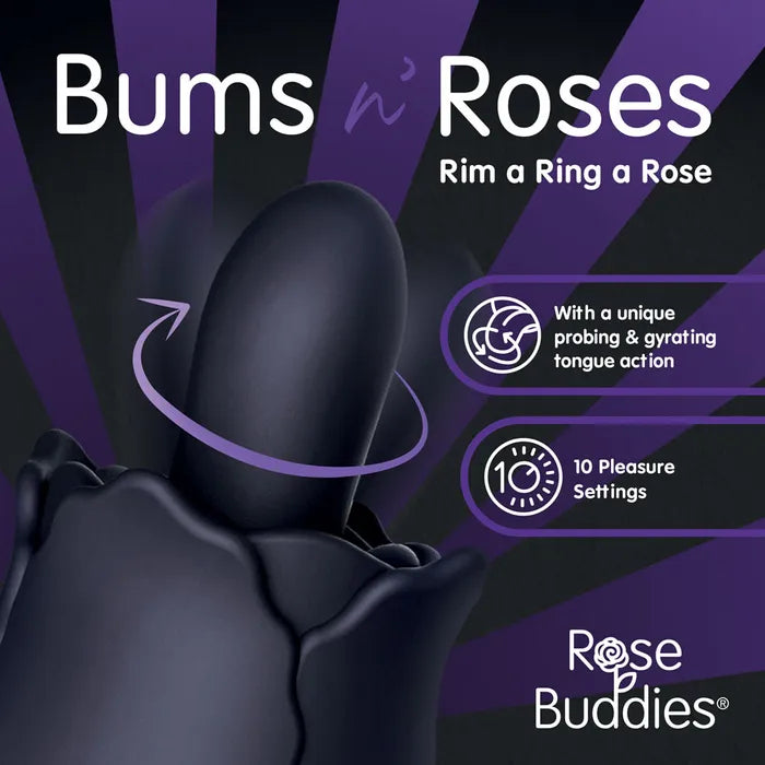Creative Conceptions Skins Rose Buddies The Bums N Roses USB Rechargeable Anal Rimming Stimulator Creative Conceptions