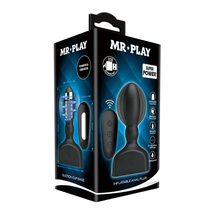 MR PLAY Inflatable Anal Plug With Wireless Remote Mr Play