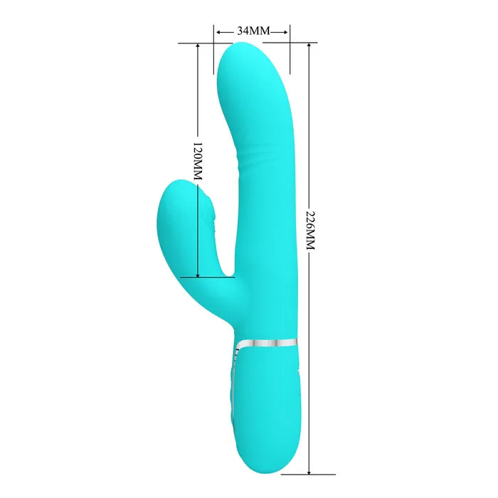 Party Up PAUL Rolling Beads USB Rechargeable Thrusting Rabbit Vibrator 22.6cm Party Up