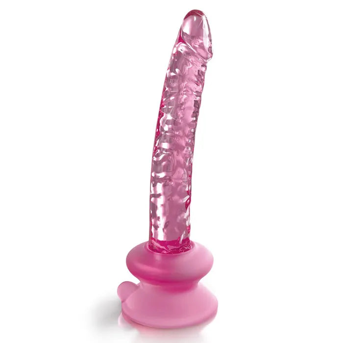 Pipedream Icicles #86 Glass Dong With Suction Base 17cm Pink Pipedream