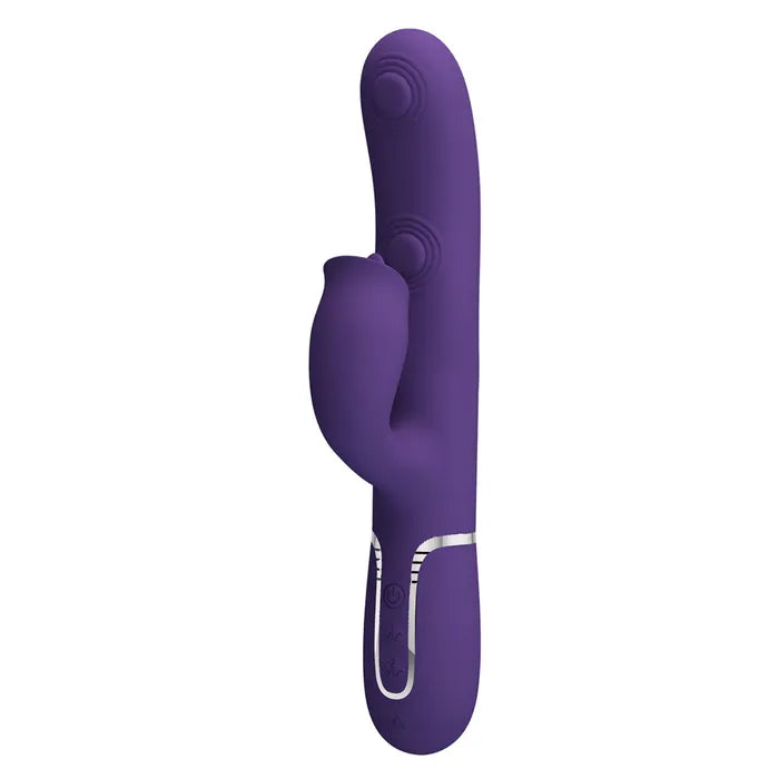 Party Up ALAN Dual Motor USB Rechargeable Vibrator With Licking Clit Stimulator & Thumping Shaft 22.8cm Party Up