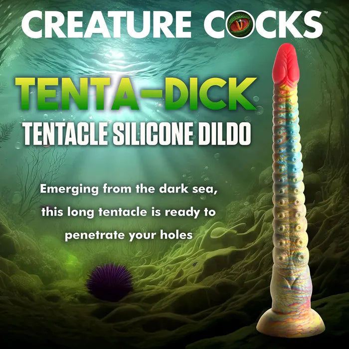 XR Brands Creature Cocks Tenta Dick Tentacle Fantasy Dildo 32cm Multi Coloured XR Brands