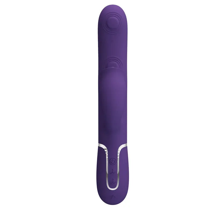 Party Up ALAN Dual Motor USB Rechargeable Vibrator With Licking Clit Stimulator & Thumping Shaft 22.8cm Party Up