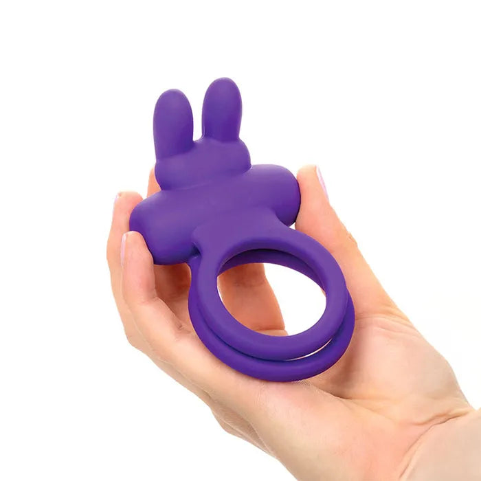 Adam & Eve ROCKIN' RABBIT USB Rechargeable Cock & Balls Ring Purple Adam & Eve