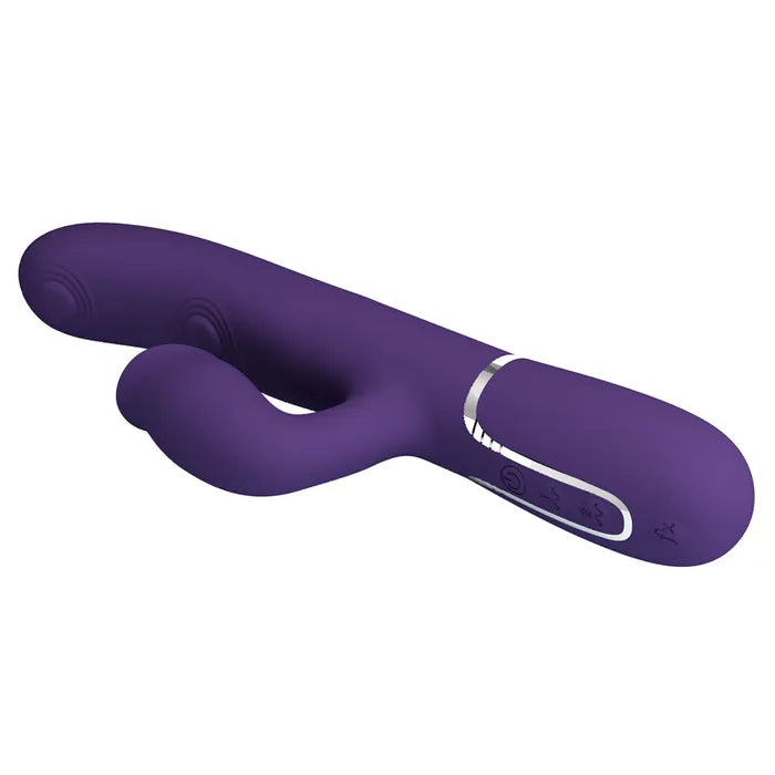 Party Up ALAN Dual Motor USB Rechargeable Vibrator With Licking Clit Stimulator & Thumping Shaft 22.8cm Party Up