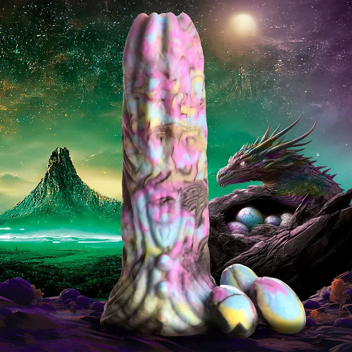 XR Brands Creature Cocks Dragon Spawn Ovipositor Fantasy Dildo 18.5cm Multi Coloured XR Brands