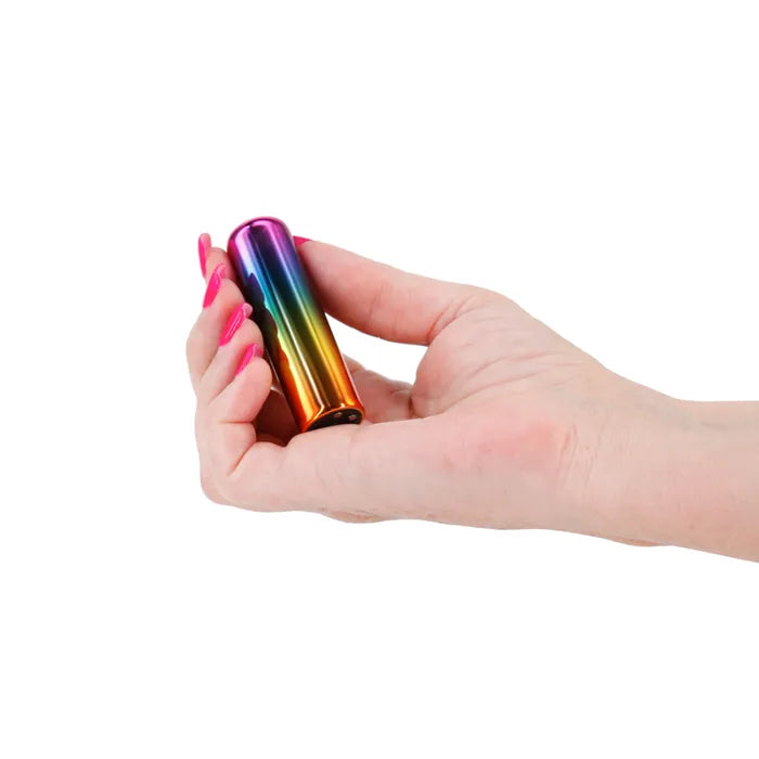 NS Novelties Chroma Rainbow USB Rechargeable Bullet Vibrator Small Metallic Rainbow NS Novelties