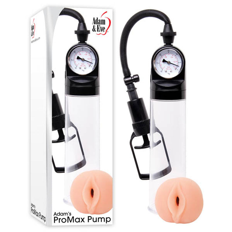 Adam & Eve Adam's Promax Penis Pump With Masturbator Sleeve Clear Adam & Eve