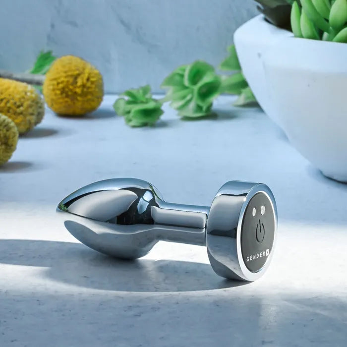Gender X ROCKIN METAL PLUG MINI USB Rechargeable Vibrating Mini Butt Plug Gender X