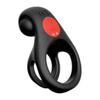 Icon Brands Red Dot Rings V2 USB Rechargeable Vibrating Cock Ring With Remote Black Icon Brands