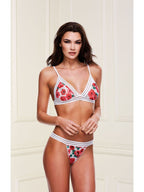 White Floral & Lace Bra Set With Open Back Panty BLW3204-ML BX