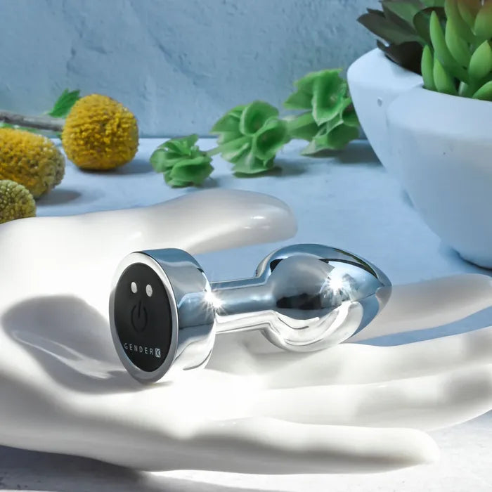 Gender X ROCKIN METAL PLUG MINI USB Rechargeable Vibrating Mini Butt Plug Gender X