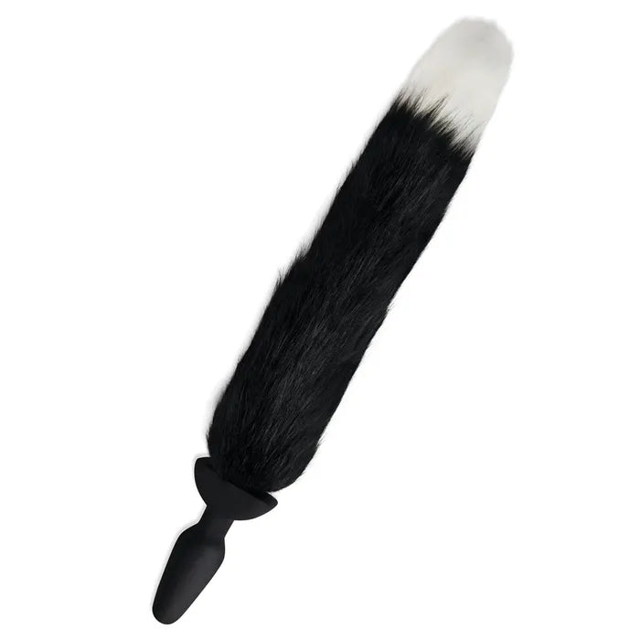 WhipSmart Furry Tales Silicone Foxtail Rechargeable Vibrating Butt Plug With Black Fox Tail & Remote Control WhipSmart