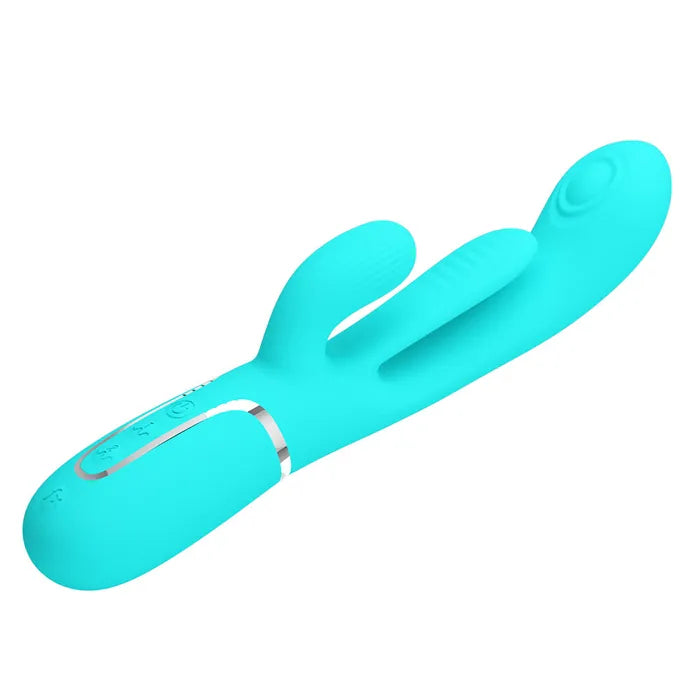 Party Up ANDY Multi Function USB Rechargeable Rabbit Vibrator With Flicking & Thumping Tip 22.2cm Party Up