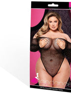 Lapdance Lingerie Off The Shoulder Sparkle Teddy Black Queen